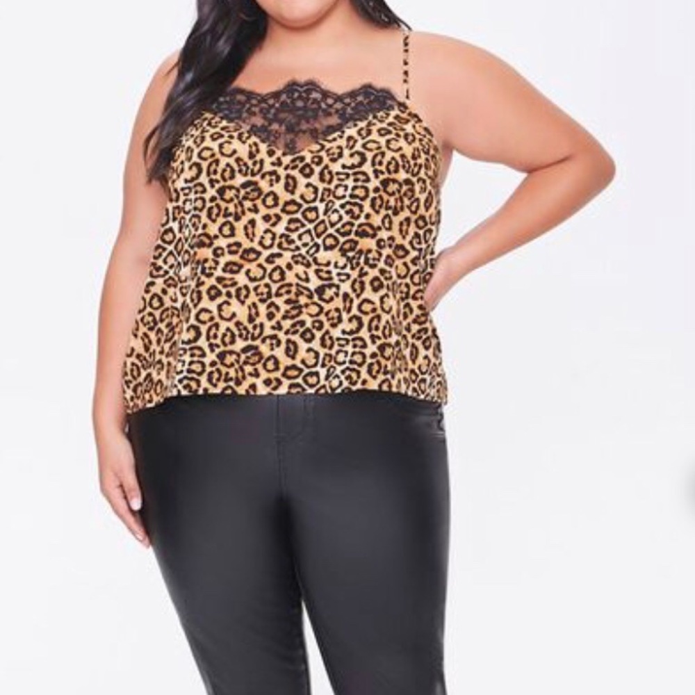 $7 Sale $ Leopard Print Cropped Cami